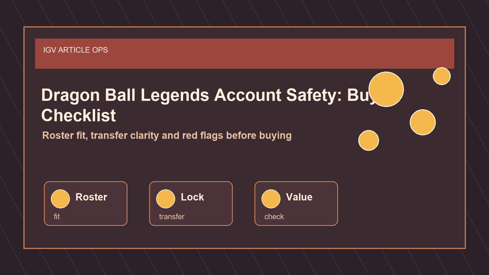 Dragon Ball Legends Account Safety: Buyer Checklist