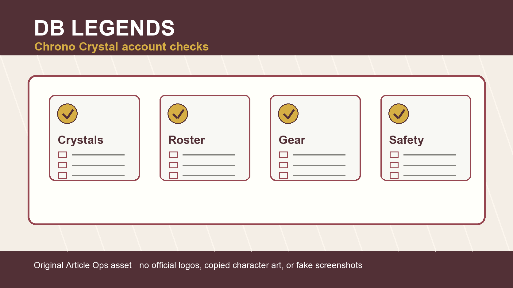 Dragon Ball Legends Chrono Crystal Account Checklist