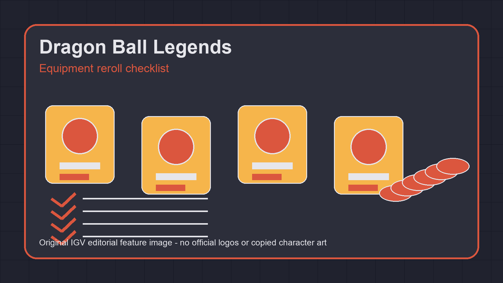 Dragon Ball Legends Equipment Reroll Account Checklist