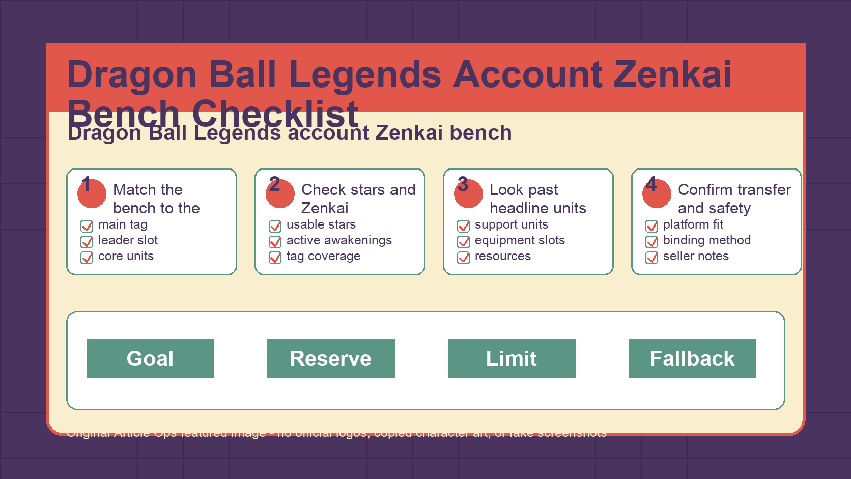 Dragon Ball Legends Account Zenkai Bench Checklist