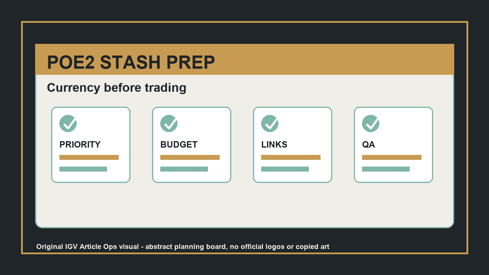 Path of Exile 2 Currency Stash Prep Before Trading